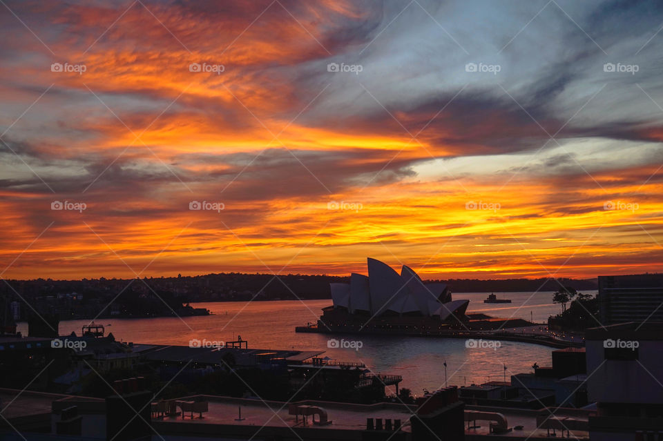 The most beautiful sunrise ever over the iconic Sydney Opera House, Australia