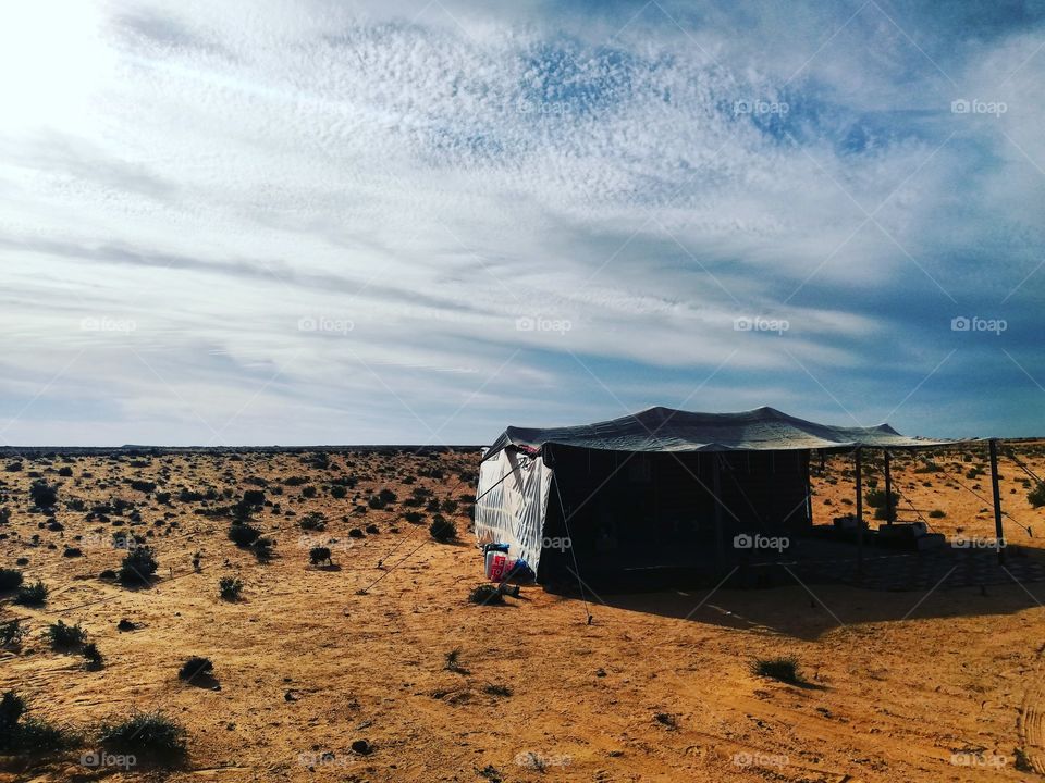 Arabian tent in the desert