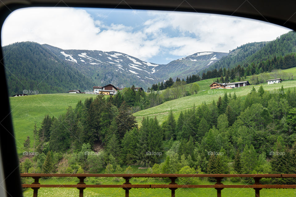 view from window in south tyrol