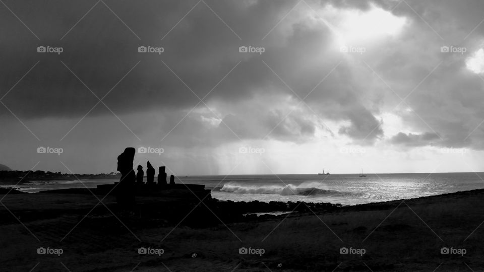 Storm at Easter Island