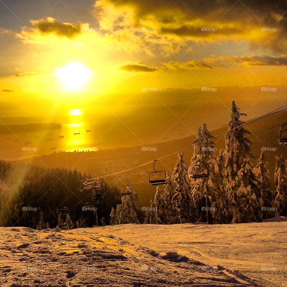 Sunset on the slopes