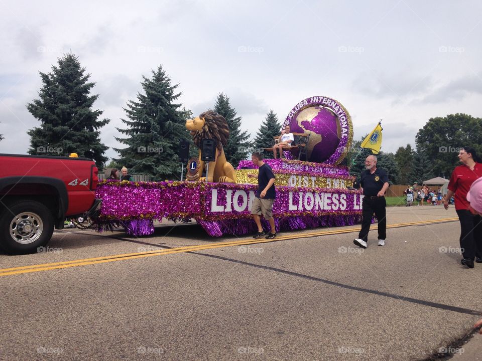 Lions parade float