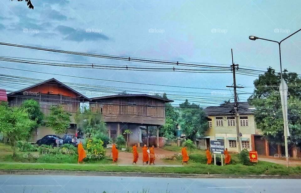 food offering to a monk