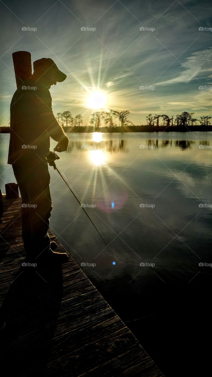 sunset fishing