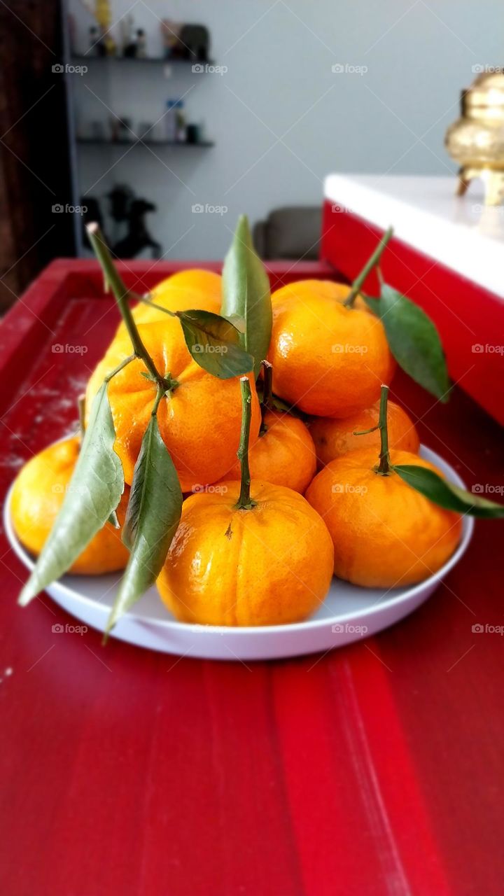 Fresh small mandarin oranges fruit.