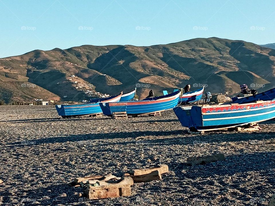 beautiful view of ouad laou beach in north of morocco