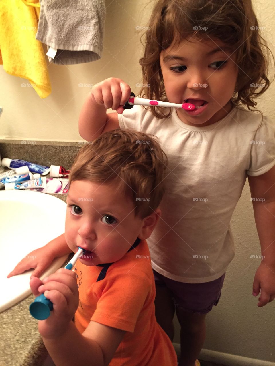 Brushing teeth 