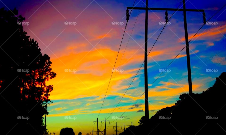 Colorful sky photo art 