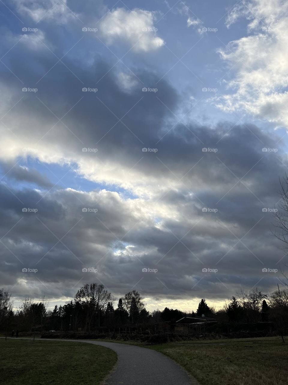 Fantastic cloud spectacle in the sky controlled only by nature