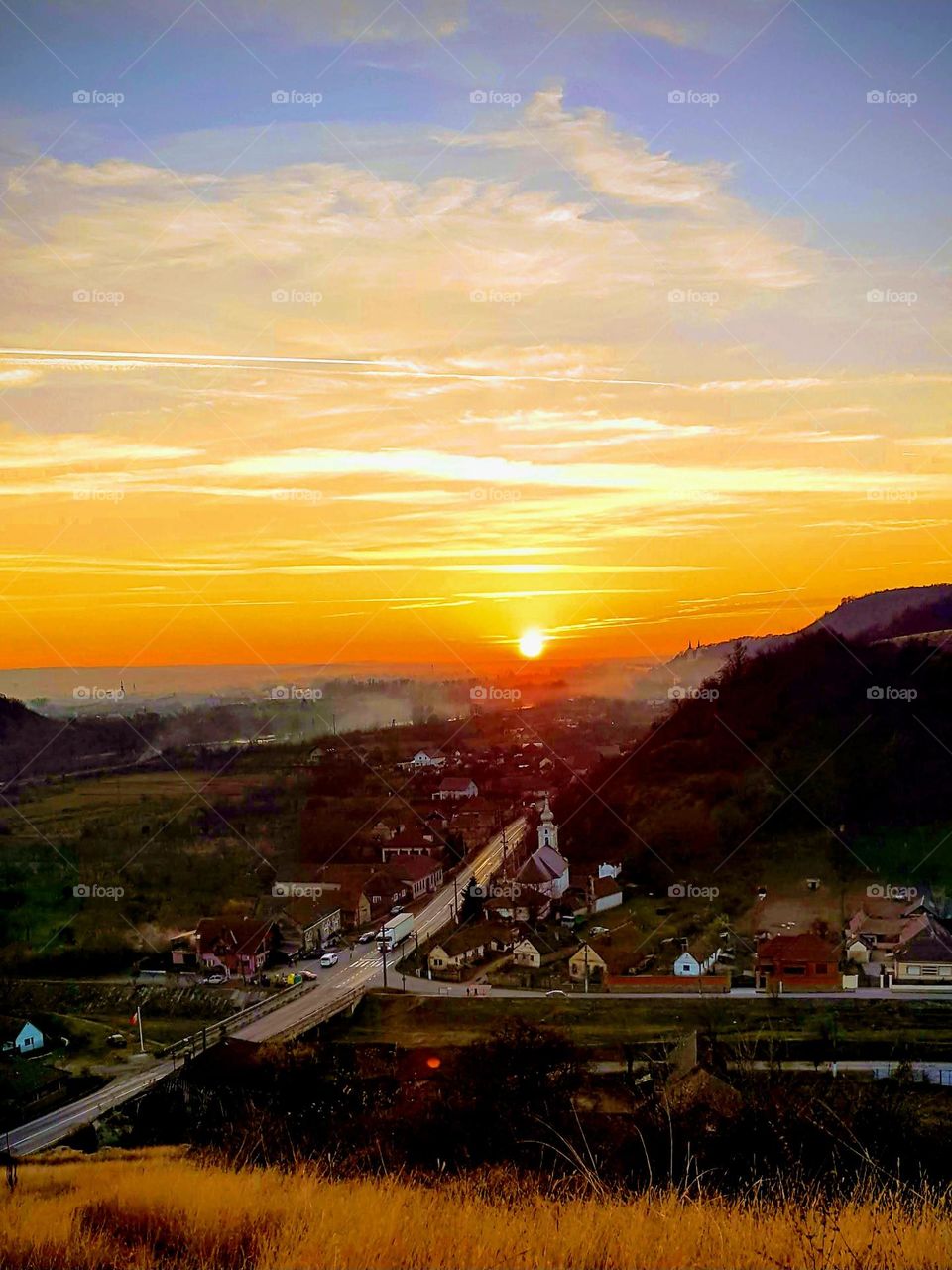 magical sunset in Şoimoș