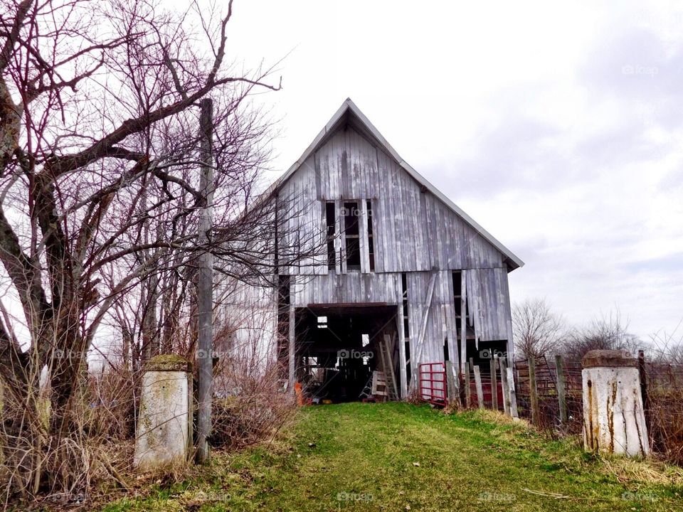 Spring old barn
