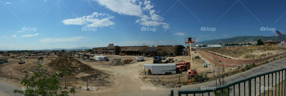 panoramic contruction site