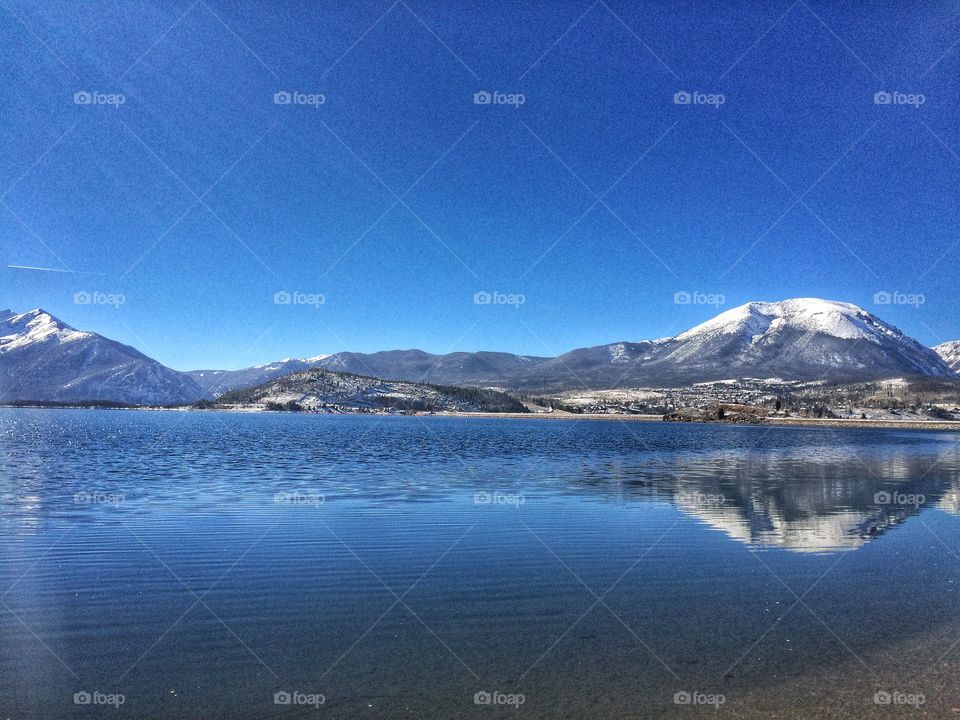 Mountains reflecting on the lake