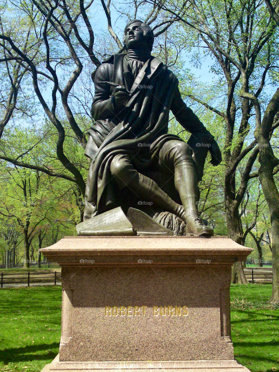 robert burns scotland statue new york by bobmca1