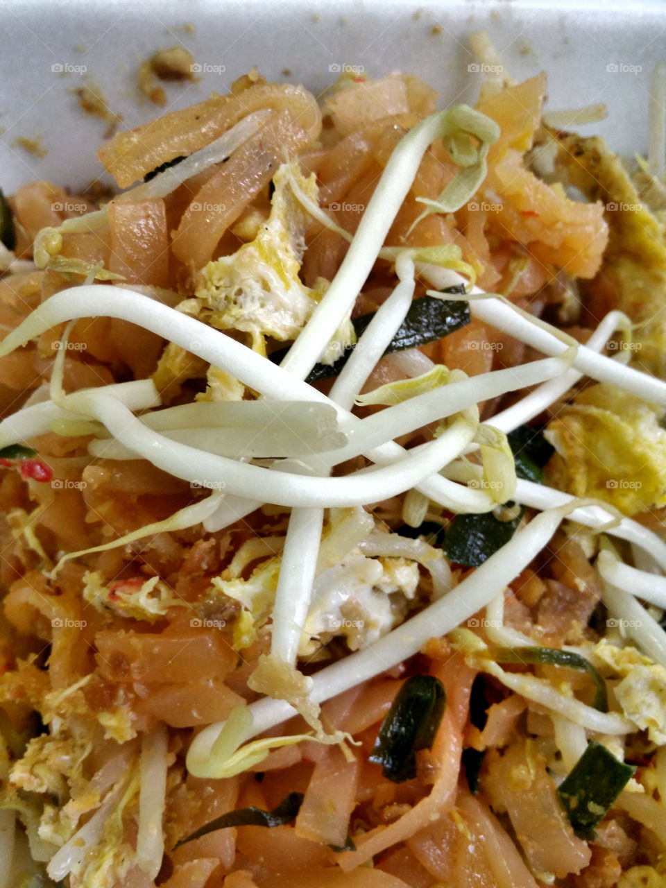 Thai fried noodle. stir-fried  Thai style small rice noodle
