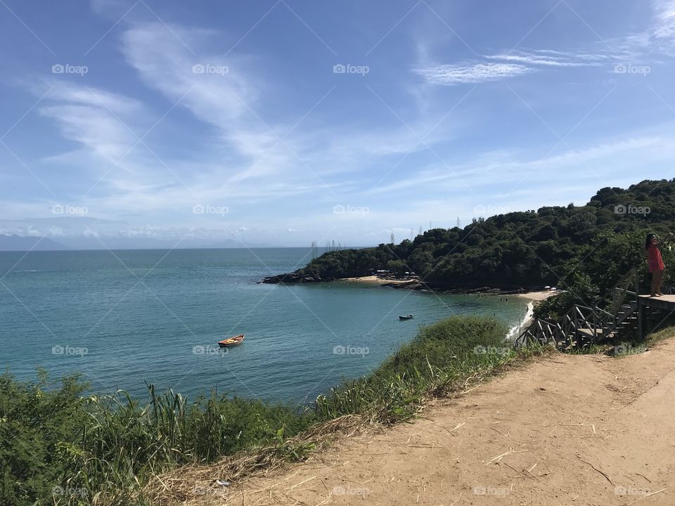 View of one of the beaches of Buzios, Rio de Janeiro