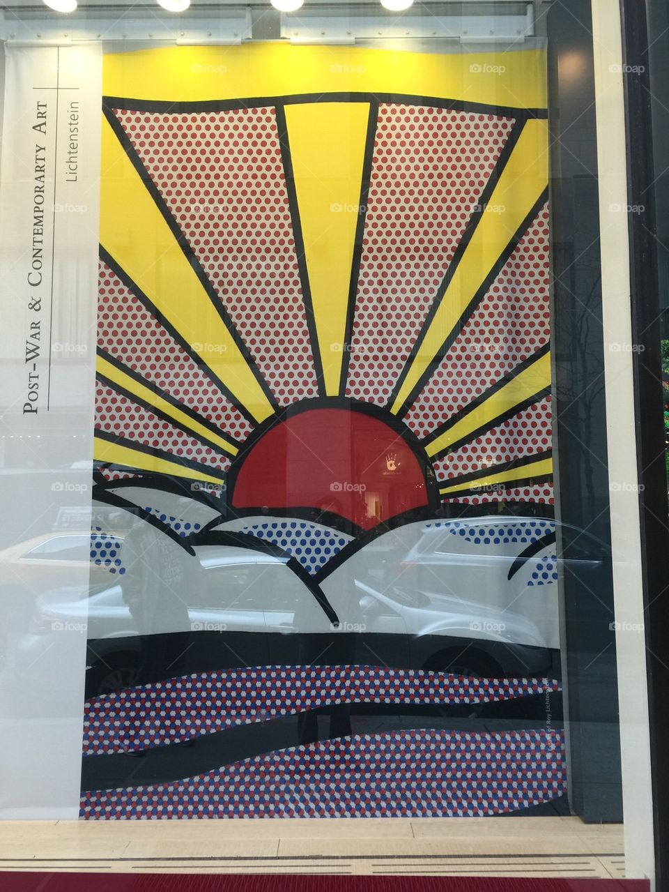View of a Lichtenstein artpiece