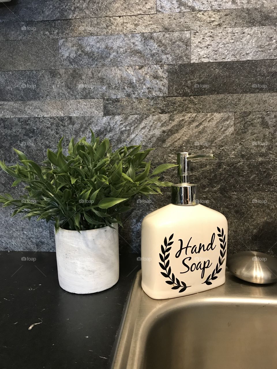 Hand soap sink