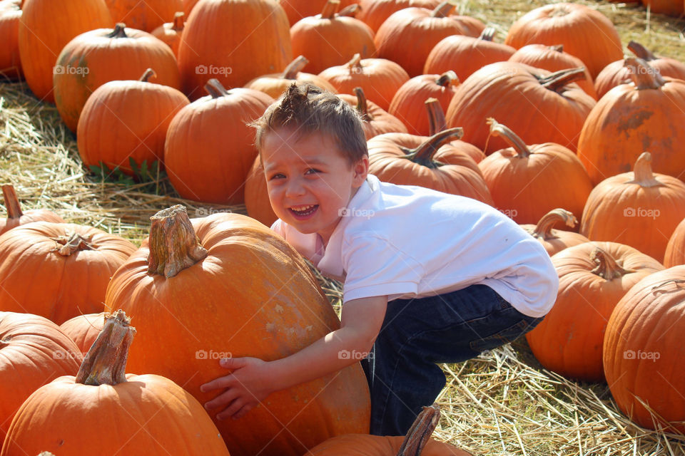 Big Pumpkin!. Our eyes are bigger than our arms! 