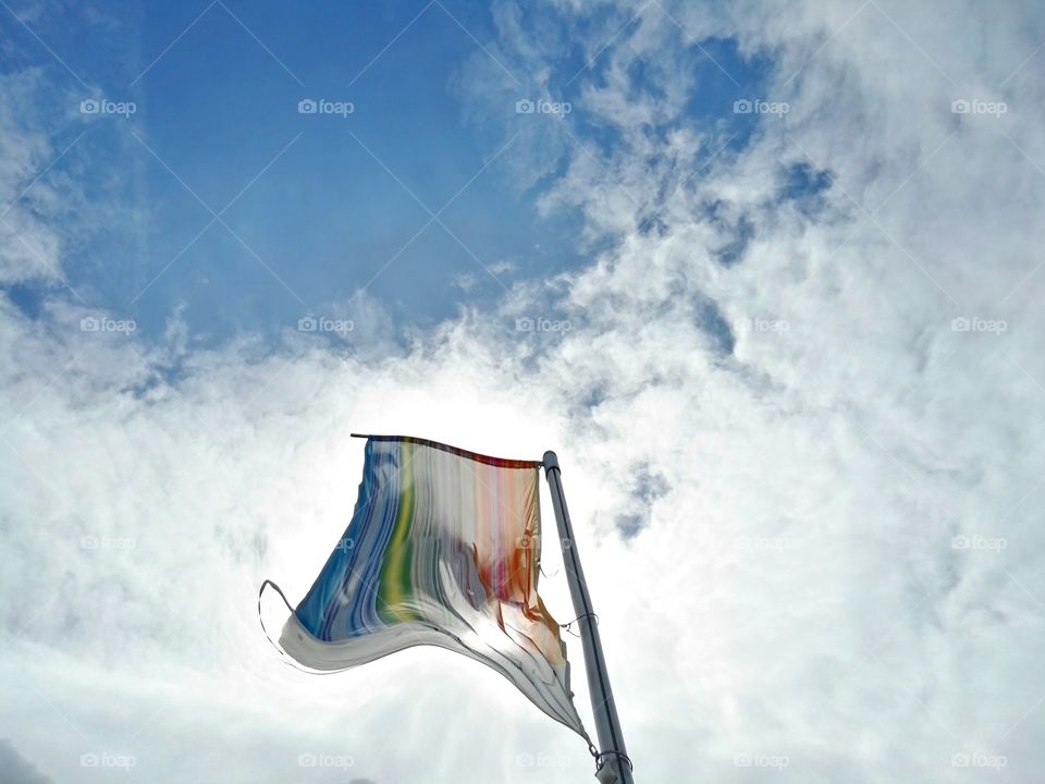 Flag in rainbow colors