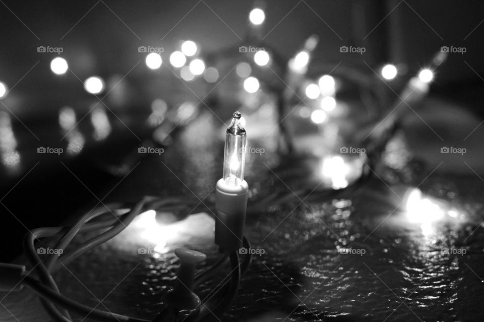 Close-up of fairy lights