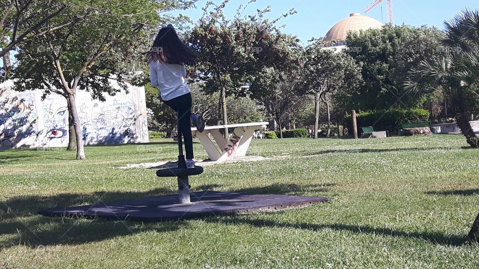 Playing in the park