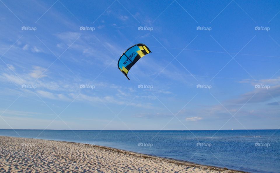 Kiting on Rewa beach 