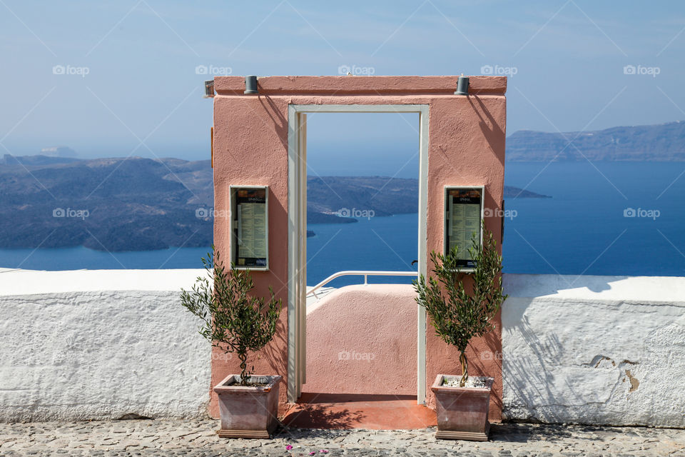 Gate to a restaurant. 