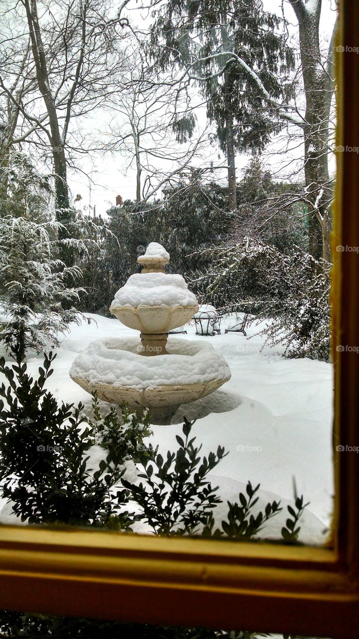 snowy fountain