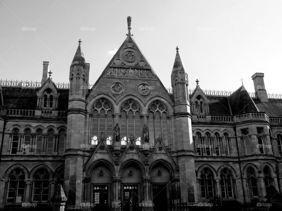 black and white architecture. English architecture