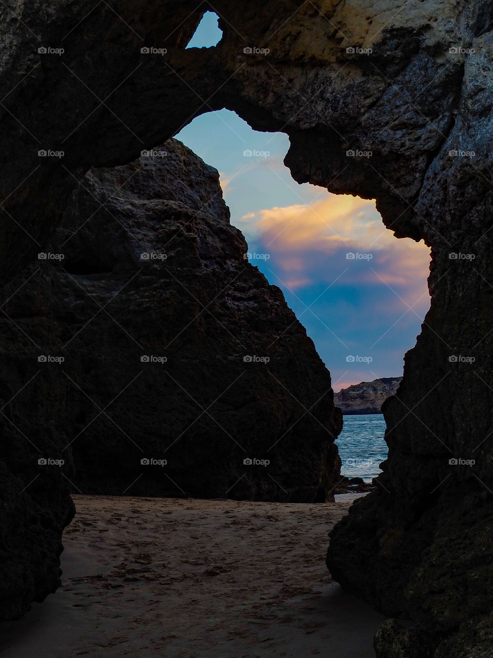 Ocean Beach sky rocks