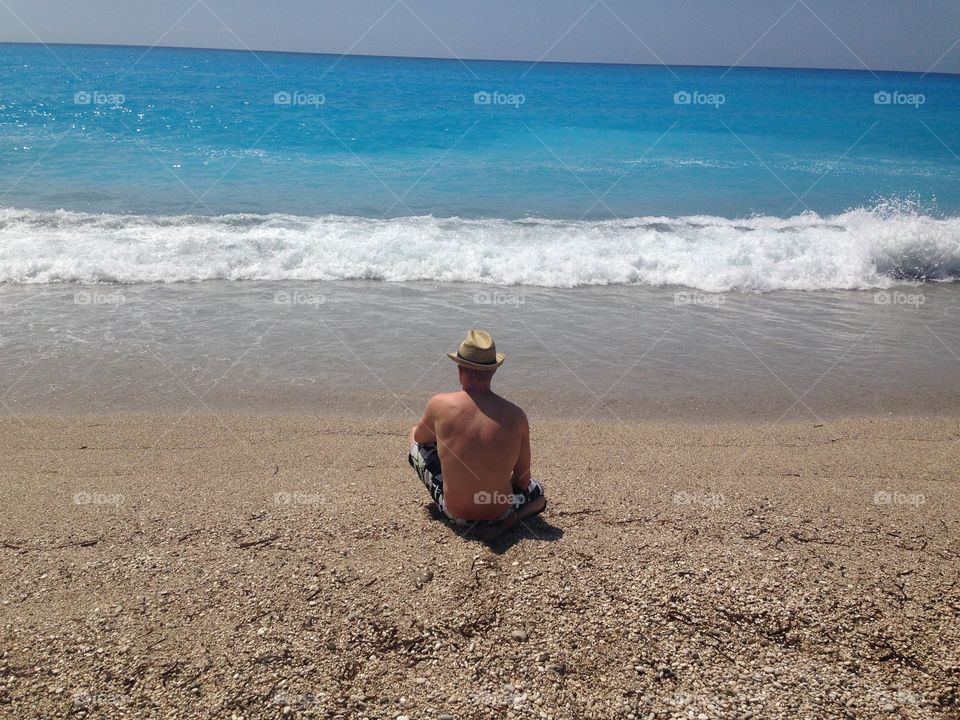 Wave Beach Greece Blue Sea