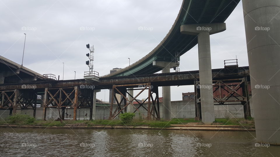 Bridge, Water, No Person, Transportation System, River