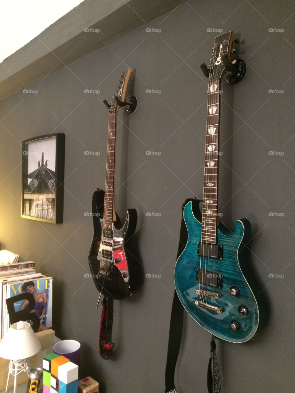 Guitars on the wall