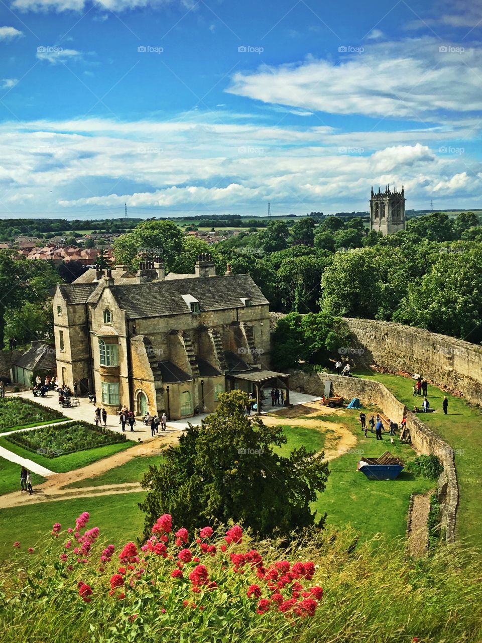 Castle grounds with stately home