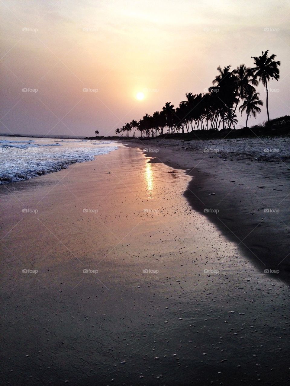 Beach at sunset