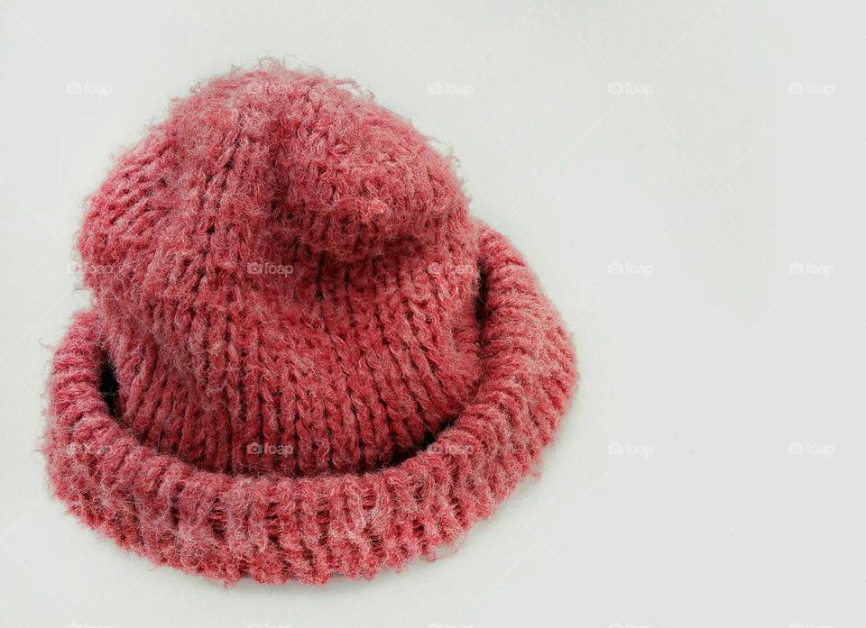 Winter Knit Hat in Magenta