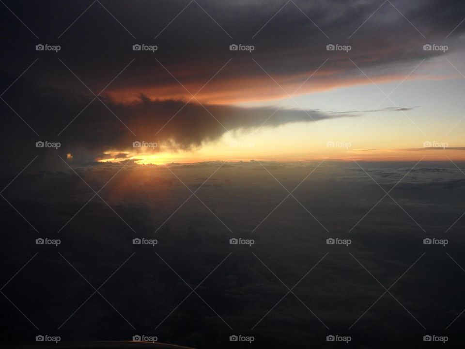 Sunset from Airplane