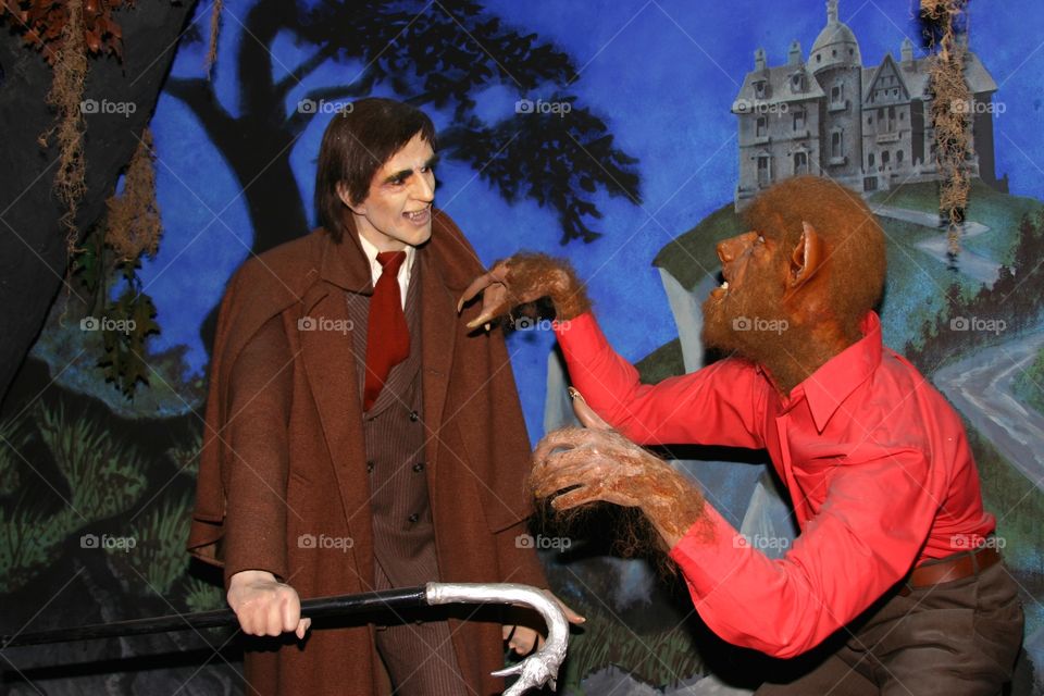 Waxwork of Dark Shadows’ Barnabas Collins and Werewolf 