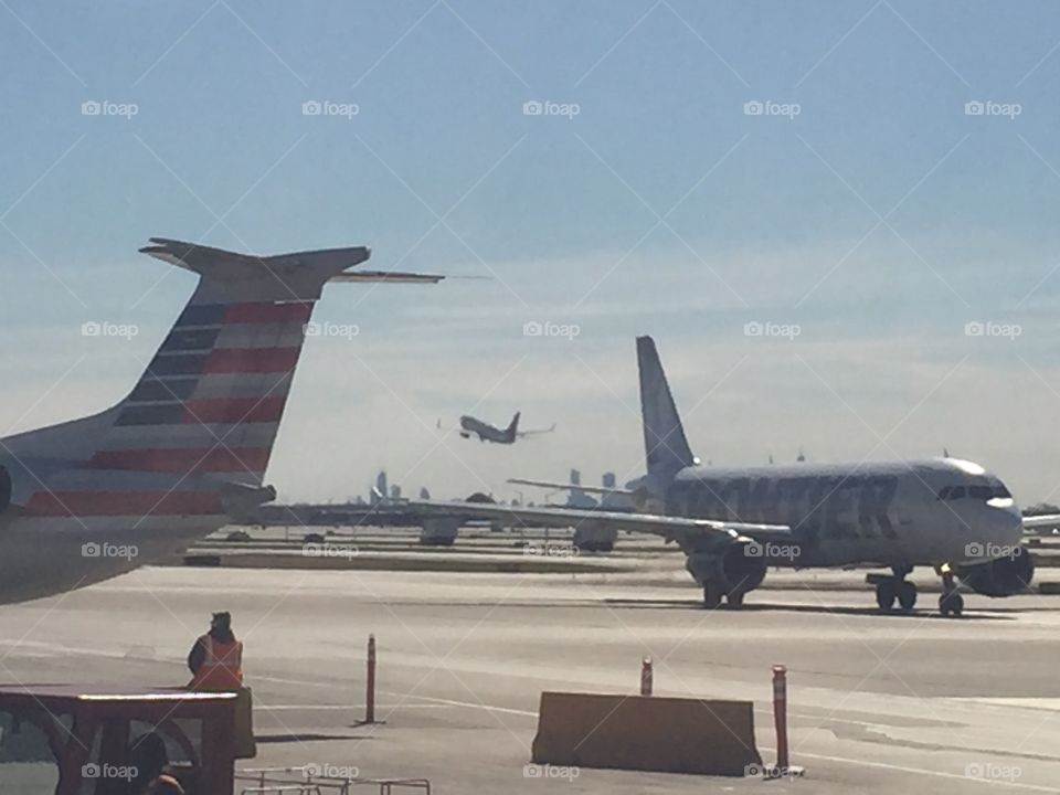 Airport Planes Taking Off