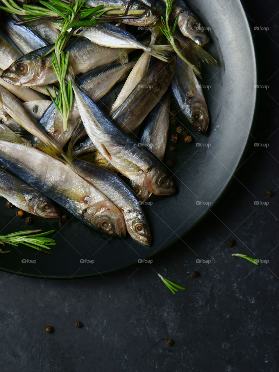 Seafood in plate