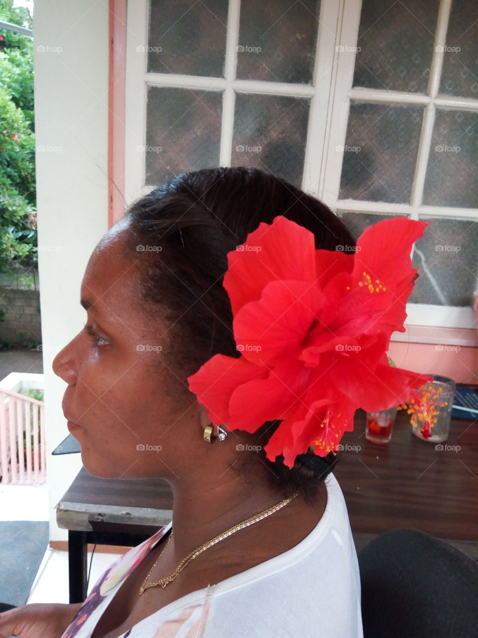 hibiscus hair accessory