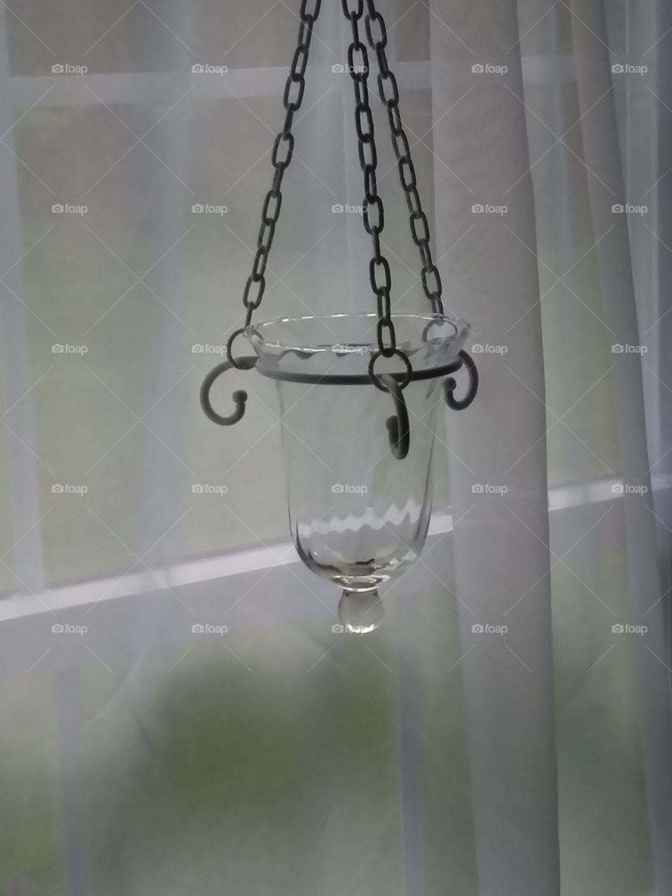 hanging glass cup
