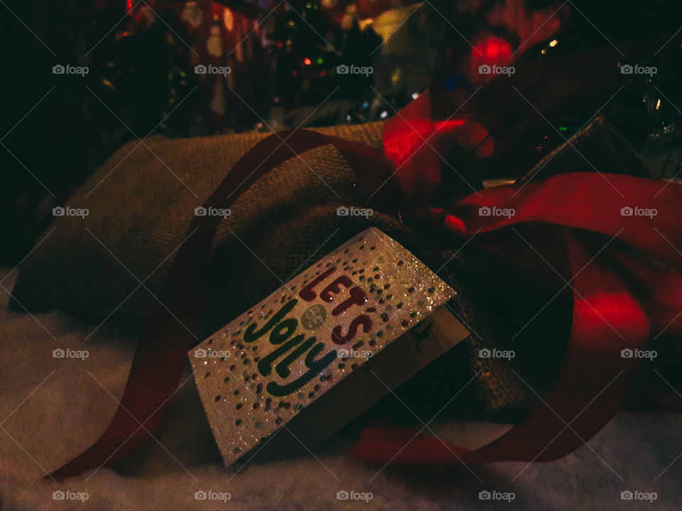 Christmas present under the Christmas tree.