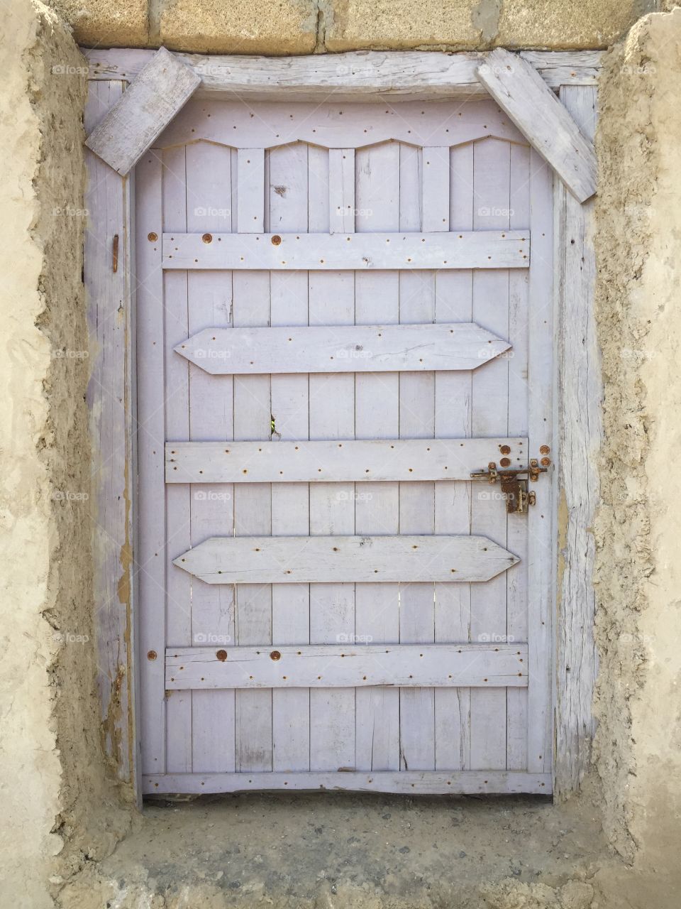 Antique ancient vintage main door of wood