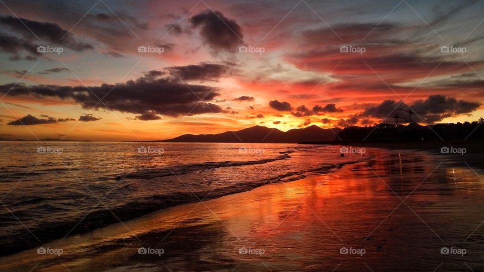 Sunset, Water, Dawn, Dusk, Beach