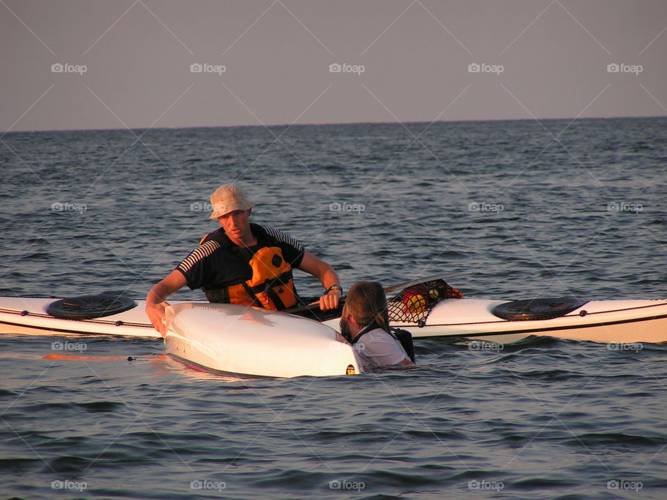 lillebælt kayak rescue reentry capsize by salsa