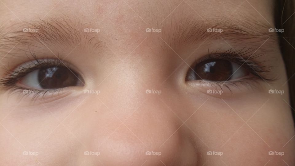 Eyes of a child. my daughters eyes when smiling
