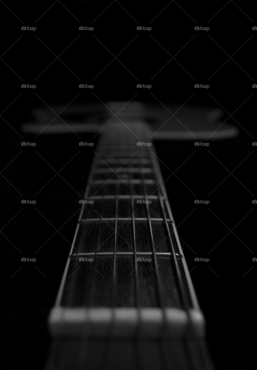 Guitar . picture of a guitar I took while at a friend's house.