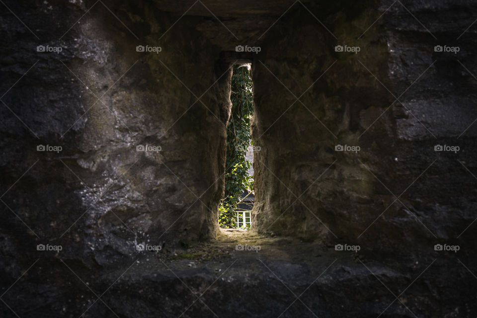 View to a garden pavillon